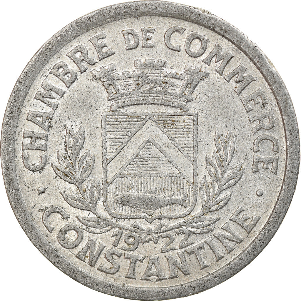 Coin, Algeria, Chambre de Commerce, Constantine, 10 Centimes, 1922, AU(50-53)