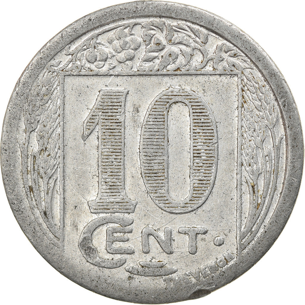 Coin, Algeria, Chambre de Commerce, Constantine, 10 Centimes, 1922, AU(50-53)