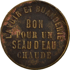 France, Jeton, Lavoir et Buanderie, Bon pour seau d'eau chaude, TB+, Laiton