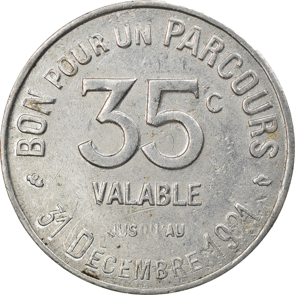 Monnaie, France, Transport en Commun Région Parisienne, Paris, 35 Centimes