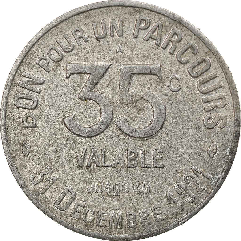 Coin, France, Transport en Commun Région Parisienne, Paris, 35 Centimes