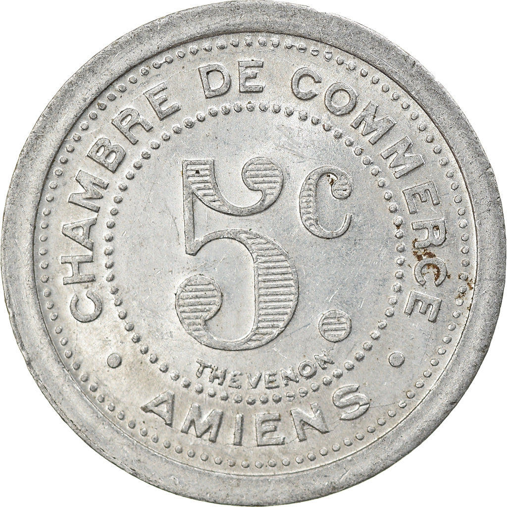 Monnaie, France, Chambre de Commerce, Amiens, 5 Centimes, 1921, SUP, Aluminium