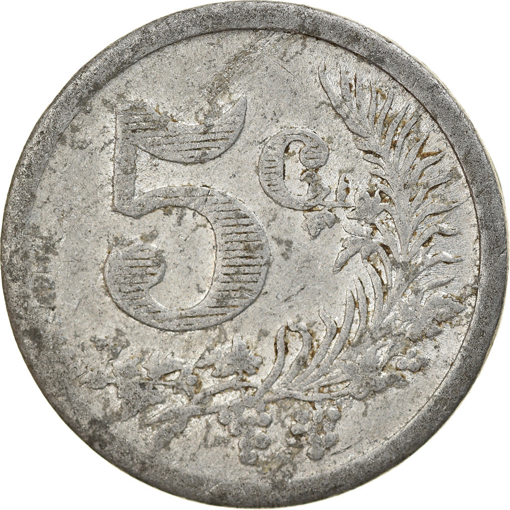 Coin, Algeria, Chambre de Commerce, Oran, 5 Centimes, 1921, VF(30-35)