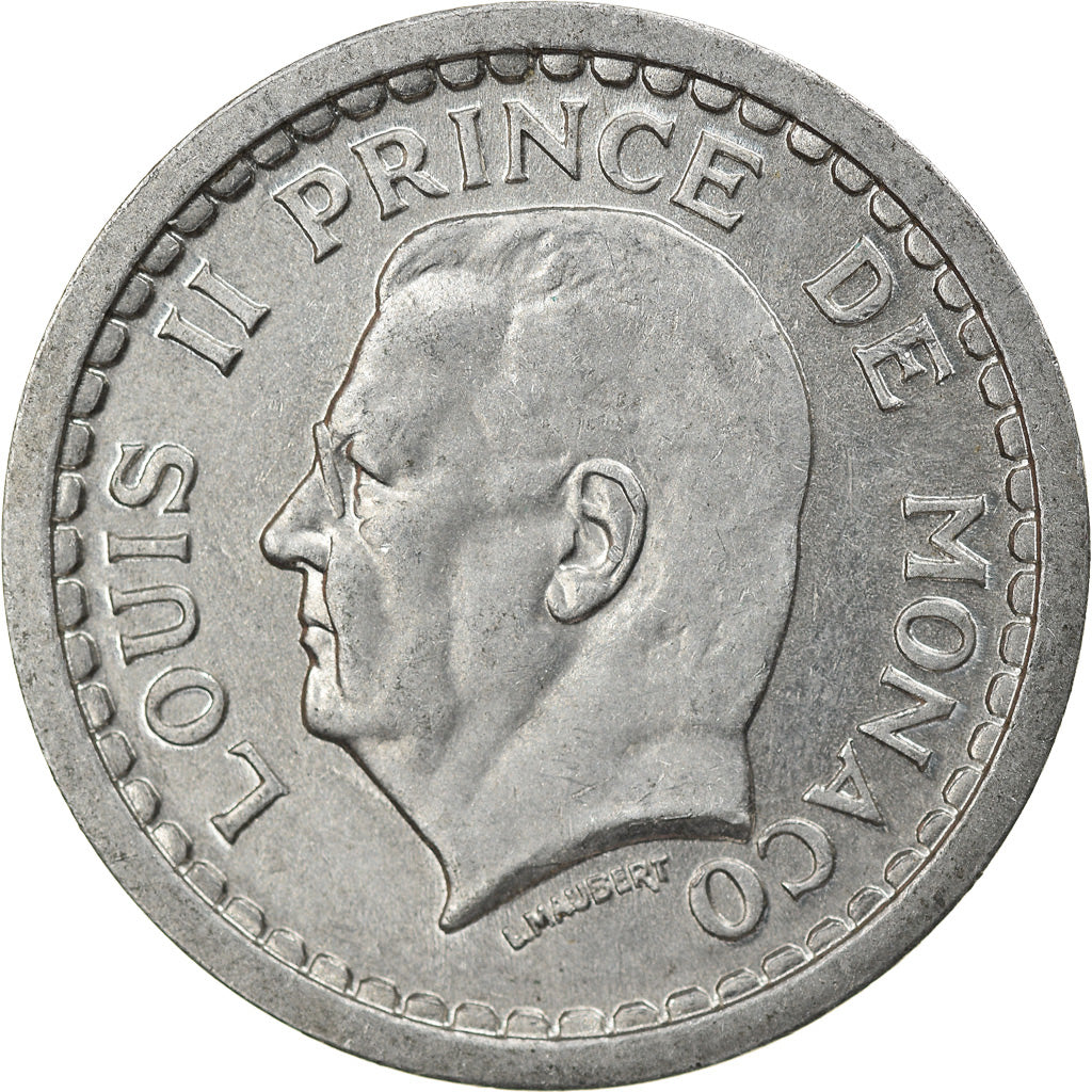 Moneda, Mónaco, Louis II, Franc, Undated (1943), EBC, Aluminio, KM:120