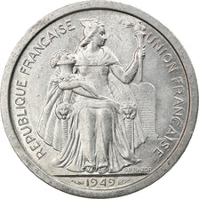 Coin, New Caledonia, 2 Francs, 1949, Paris, MS(60-62), Aluminum, KM:3