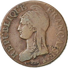 Monnaie, France, Dupré, 5 Centimes, 1800, Lyon, TTB, Bronze, KM:640.5