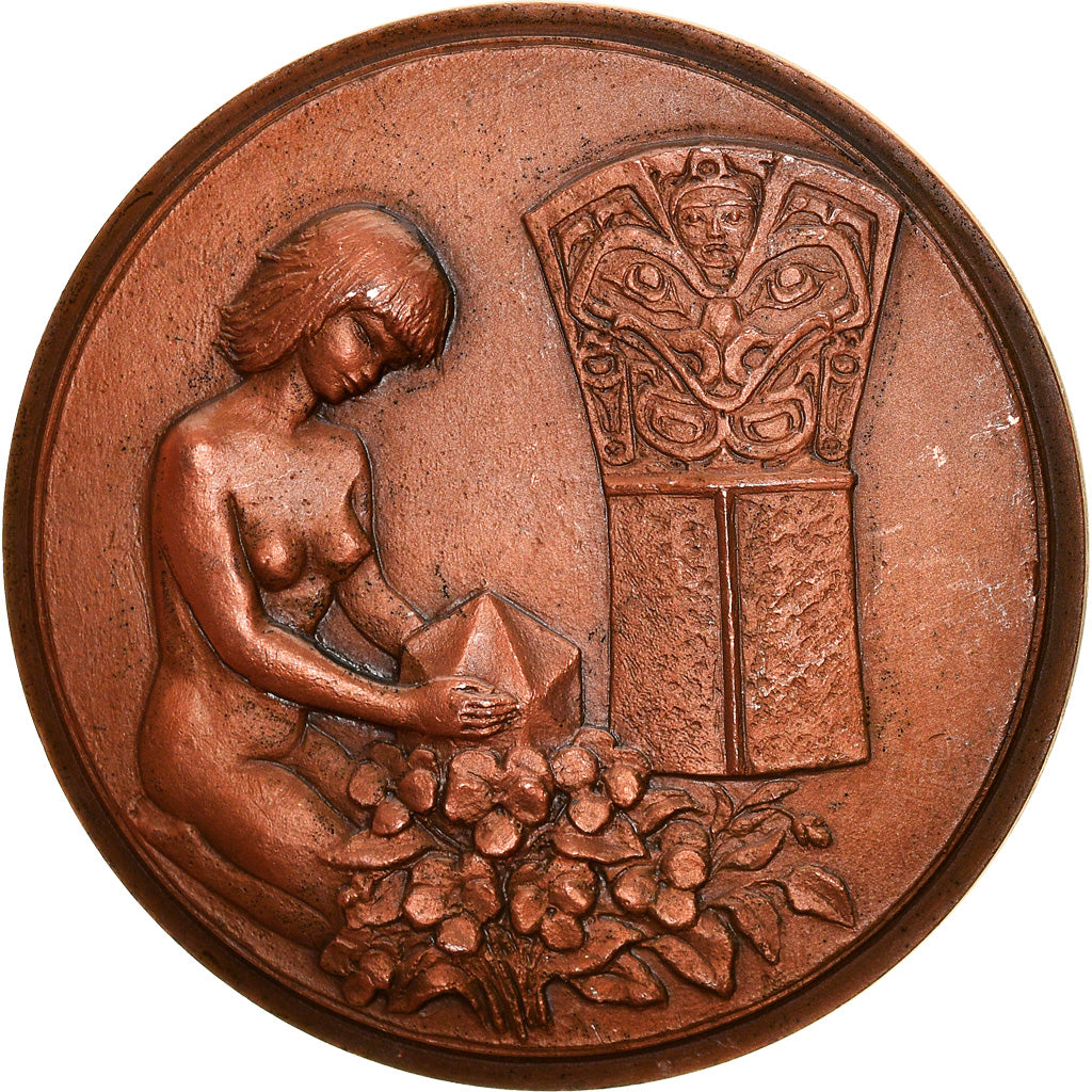 France, Medal, Claude Lévi-Strauss, Sciences & Technologies, 1975, Scarpa