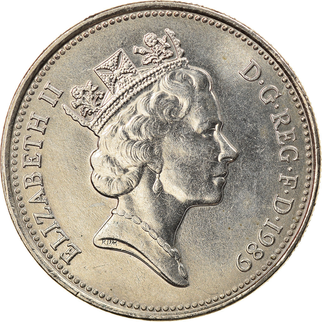 Coin, Great Britain, Elizabeth II, 5 Pence, 1989, MS(63), Copper-nickel, KM:937