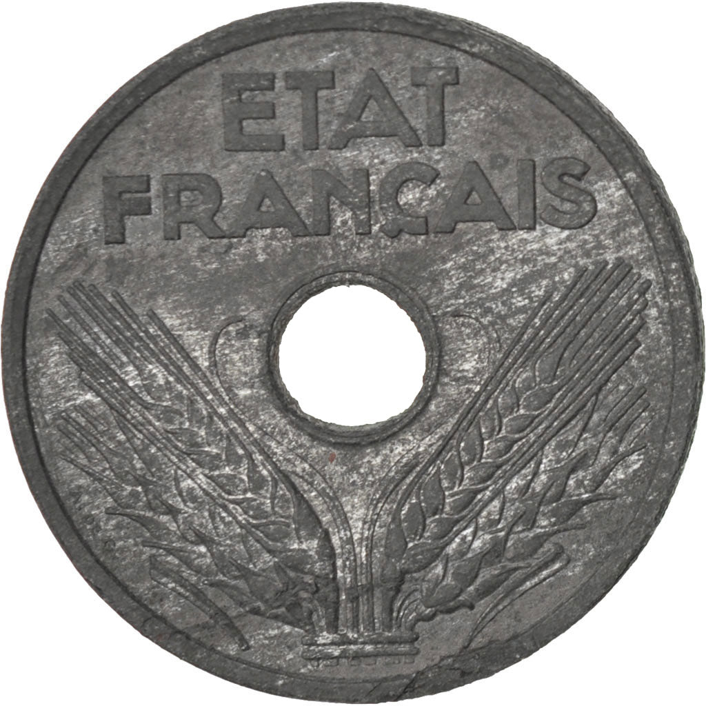FRANCE, 20 Centimes, 1941, KM #PE304, AU(55-58), Zinc, Gadoury #51.EP, 7.23