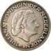Coin, Netherlands, Juliana, 2-1/2 Gulden, 1960, EF(40-45), Silver, KM:185