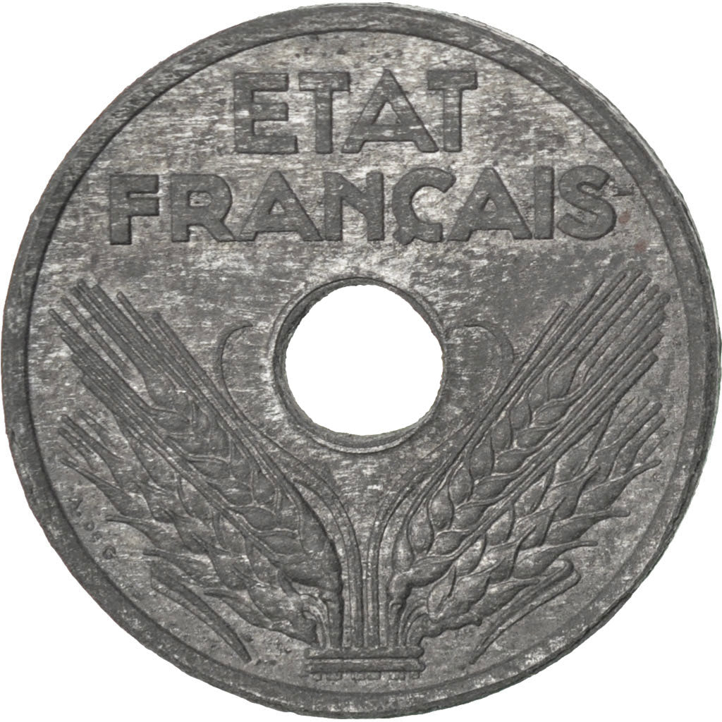 Etat Français, 20 Centimes type 20, 1941, Essai piéfort, KM PE307