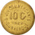 Coin, France, Société des Commerçants, Dunkerque, 10 Centimes, 1922