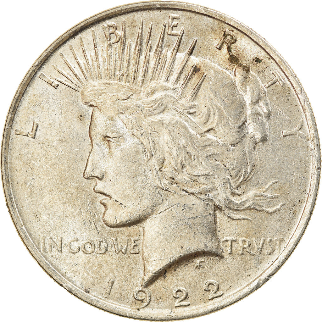 Coin, United States, Peace Dollar, Dollar, 1922, Philadelphia, AU(50-53)
