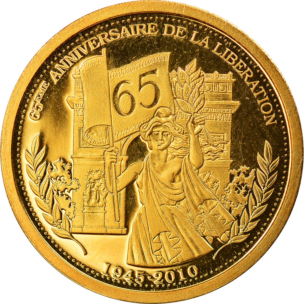 France, Médaille, 65ème Anniversaire de la Libération, 2010, FDC, Or