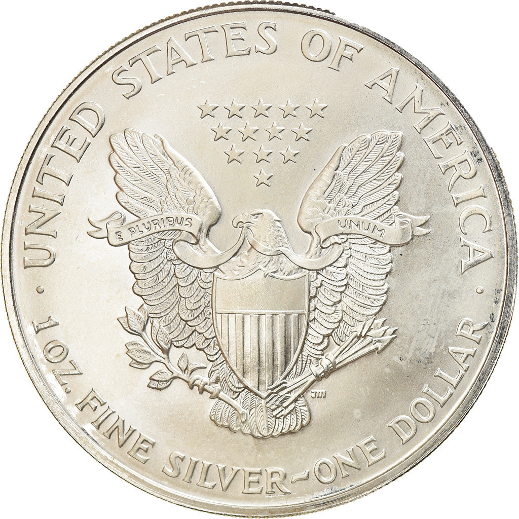 Coin, United States, Dollar, 1997, Philadelphia, 1 Oz, MS(63), Silver, KM:273