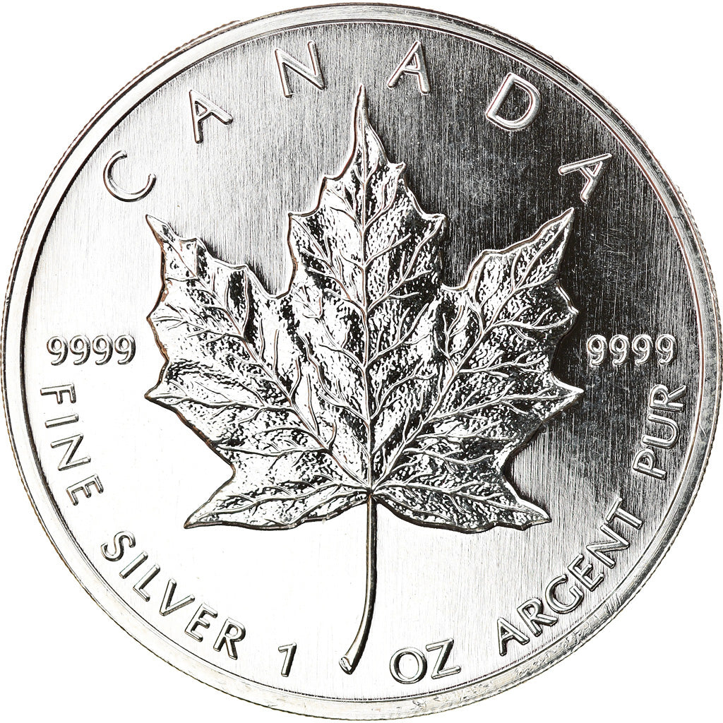 Münze, Kanada, Elizabeth II, Maple Leaf, 5 Dollars, 1997, 1 Oz, UNZ, Silber