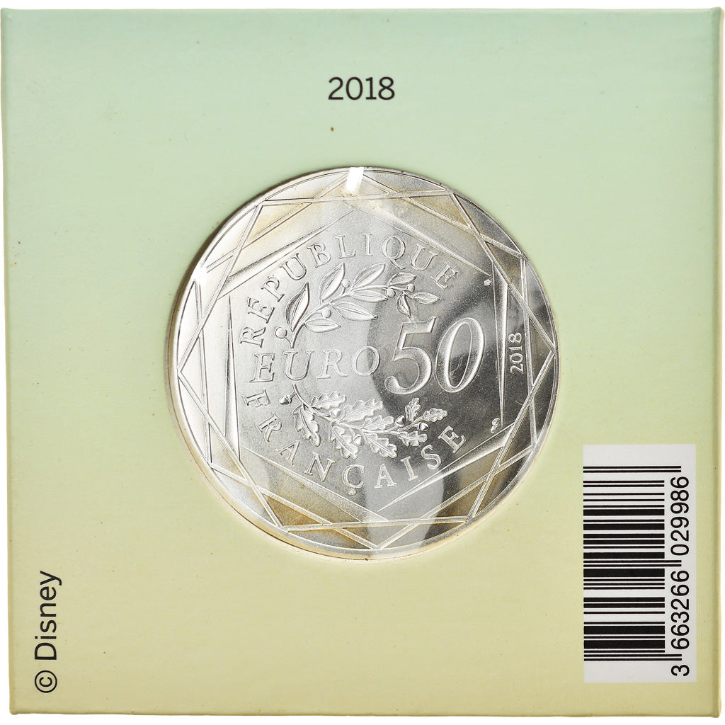 Francia, Monnaie de Paris, 50 Euro, Mickey & la France, 2018, Paris, FDC