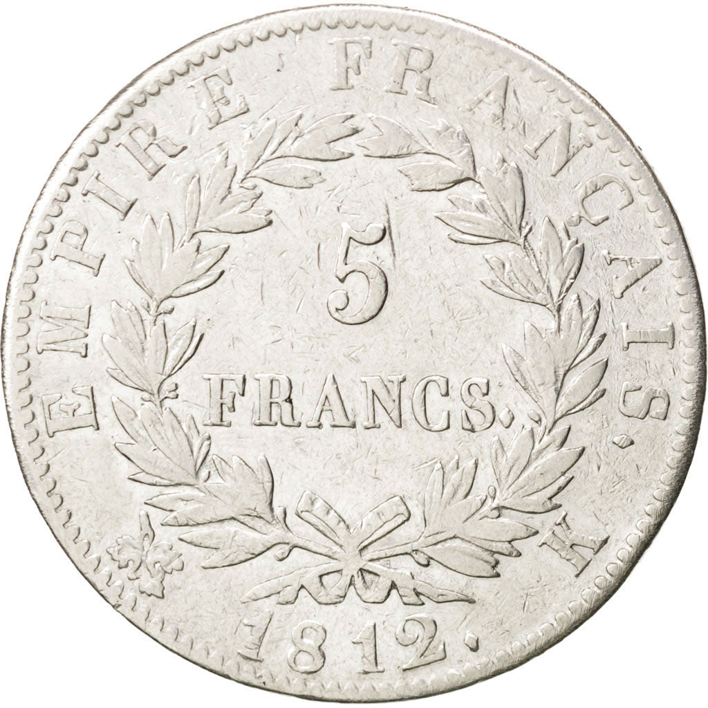 FRANCE, Napoléon I, 5 Francs, 1812, Bordeaux, KM #694.8, VF(30-35), Silver, G...