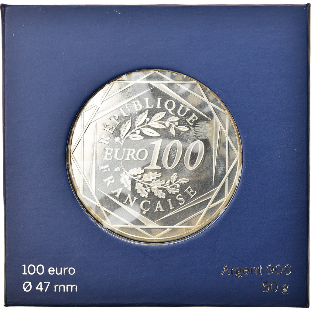 France, Monnaie de Paris, 100 Euro, Coq, 2016, Paris, FDC, Argent