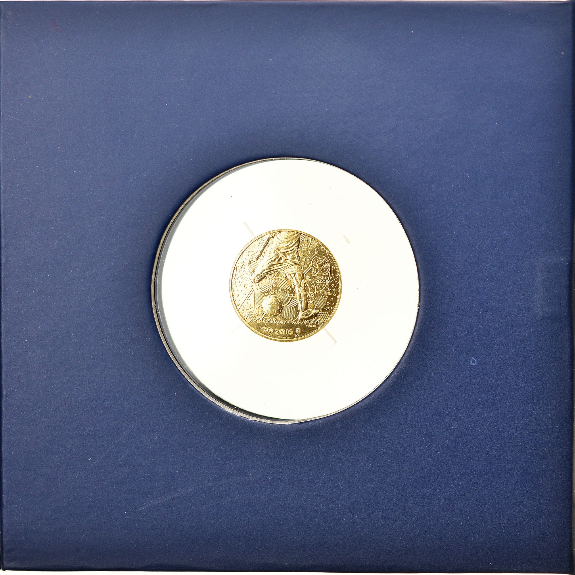França, Monnaie de Paris, 100 Euro, UEFA Euro, 2016, Paris, MS(65-70), Dourado