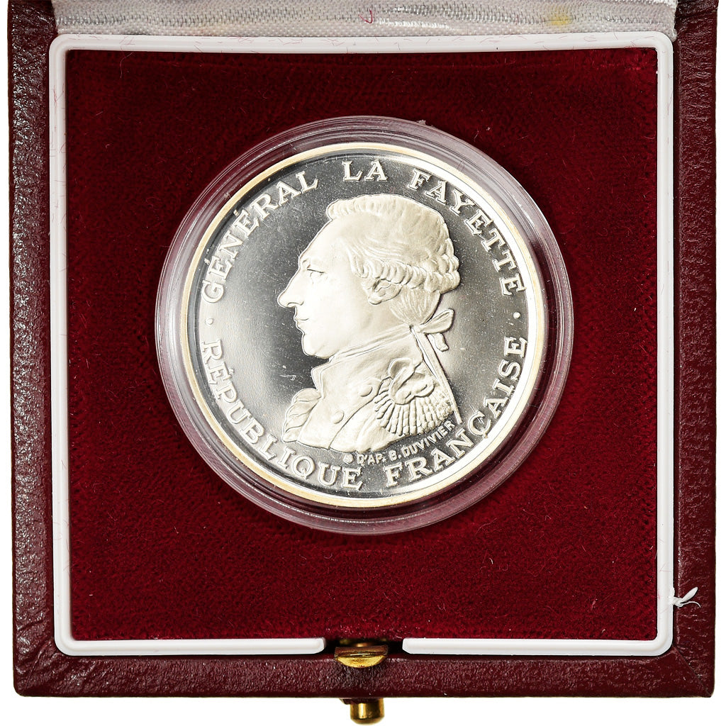 Münze, Frankreich, Lafayette, 100 Francs, 1987, Proof, STGL, Silber, KM:962a