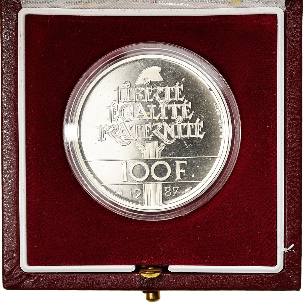 Münze, Frankreich, Lafayette, 100 Francs, 1987, Proof, STGL, Silber, KM:962a