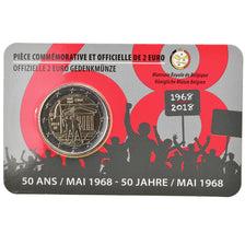 Belgium, 2 Euro, Events of May 1968, 2018, Dutch Text, MS(65-70), Bi-Metallic