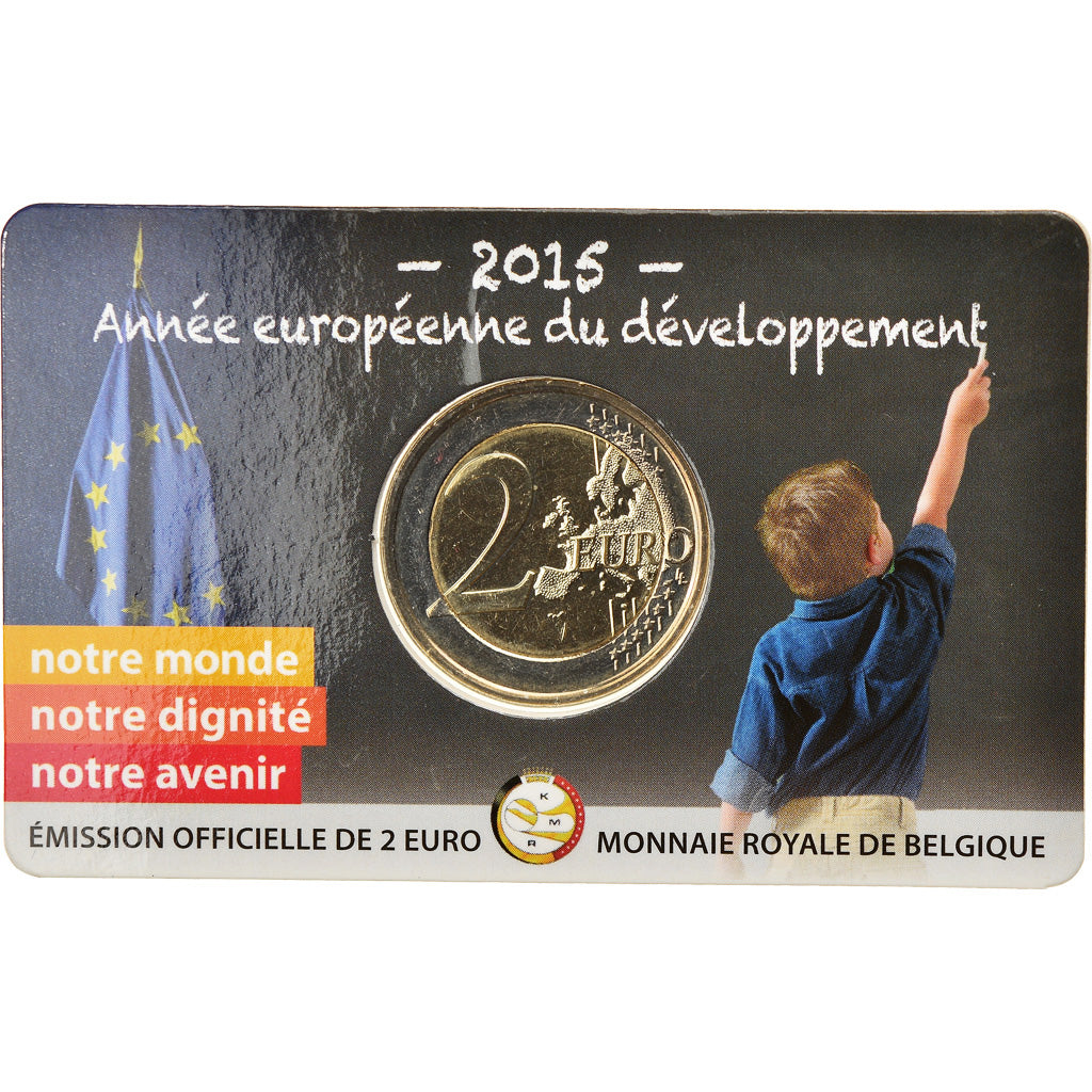 Belgium, 2 Euro, European Year for Development, 2015, Dutch Text, MS(65-70)