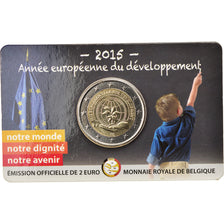 Belgium, 2 Euro, European Year for Development, 2015, French Text, MS(65-70)