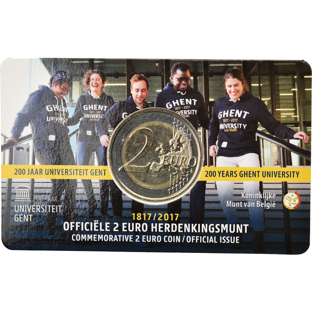 Belgium, 2 Euro, 200 years of the University of Ghent, 2017, French Text