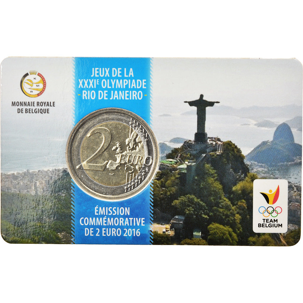 Belgium, 2 Euro, Summer Olympics Rio de Janeiro, 2016, Dutch Text, MS(65-70)