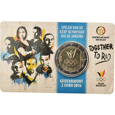 Belgium, 2 Euro, Summer Olympics Rio de Janeiro, 2016, Dutch Text, MS(65-70)