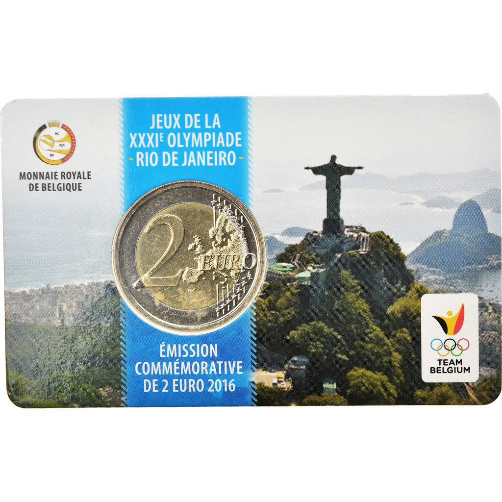 Belgium, 2 Euro, Summer Olympics Rio de Janeiro, 2016, Dutch Text, MS(65-70)