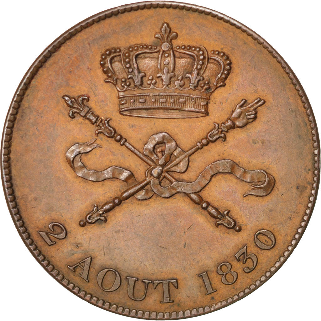 Moneta, Francja, Henri V, 5 Francs, 1830, MS(60-62), Bronze, KM:32a, Gadoury:649