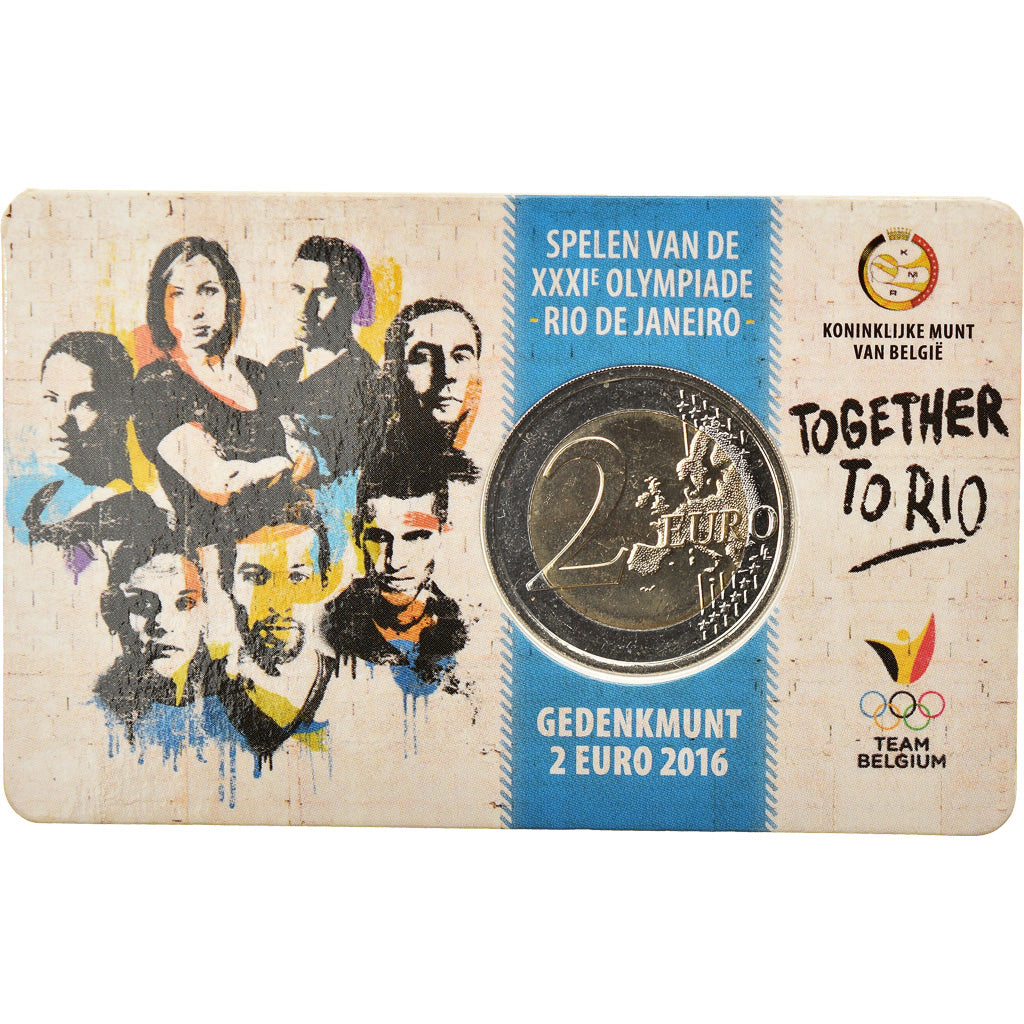 België, 2 Euro, Summer Olympics Rio de Janeiro, 2016, French Text, FDC