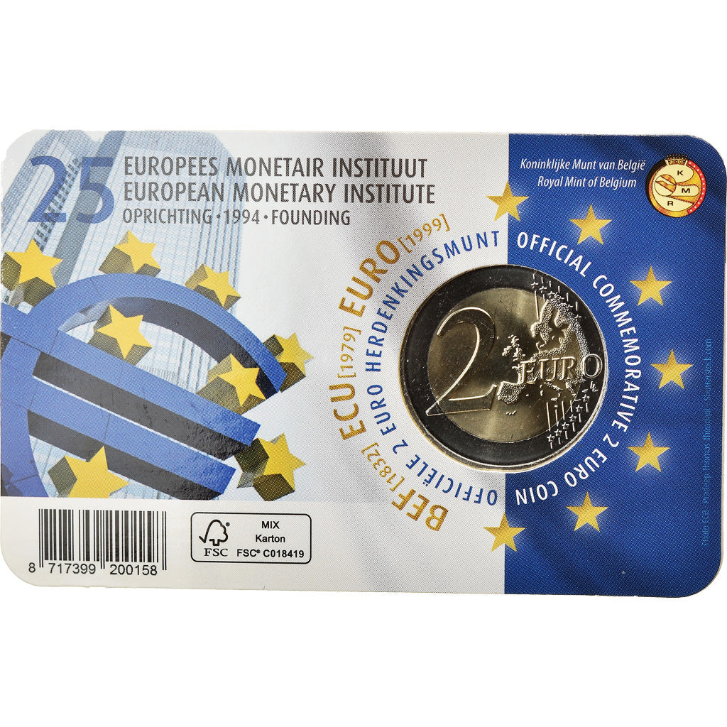 Belgique, 2 Euro, European Monetary Institute, 2019, French Text, FDC