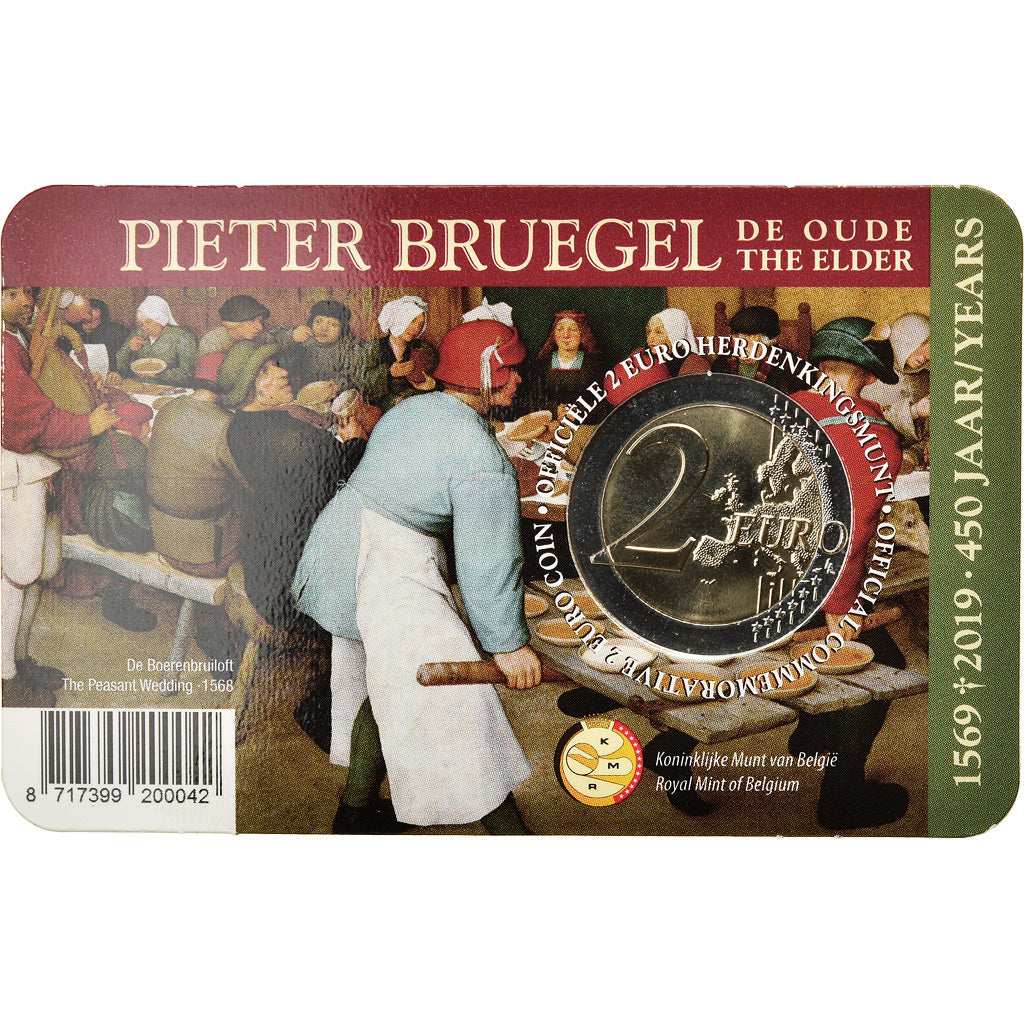 Belgium, 2 Euro, Pieter Bruegel the Elder, 2019, French Text, MS(65-70)