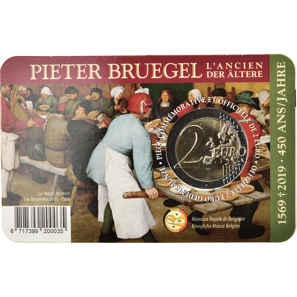 Belgium, 2 Euro, Pieter Bruegel the Elder, 2019, Dutch Text, MS(65-70)