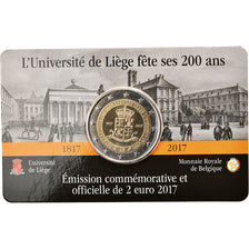 Belgique, 2 Euro, 200 years of the University of Liège, 2017, French Text, FDC