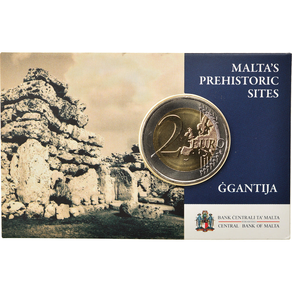 Malta, 2 Euro, Ggantija Temples, 2016, STGL, Bi-Metallic