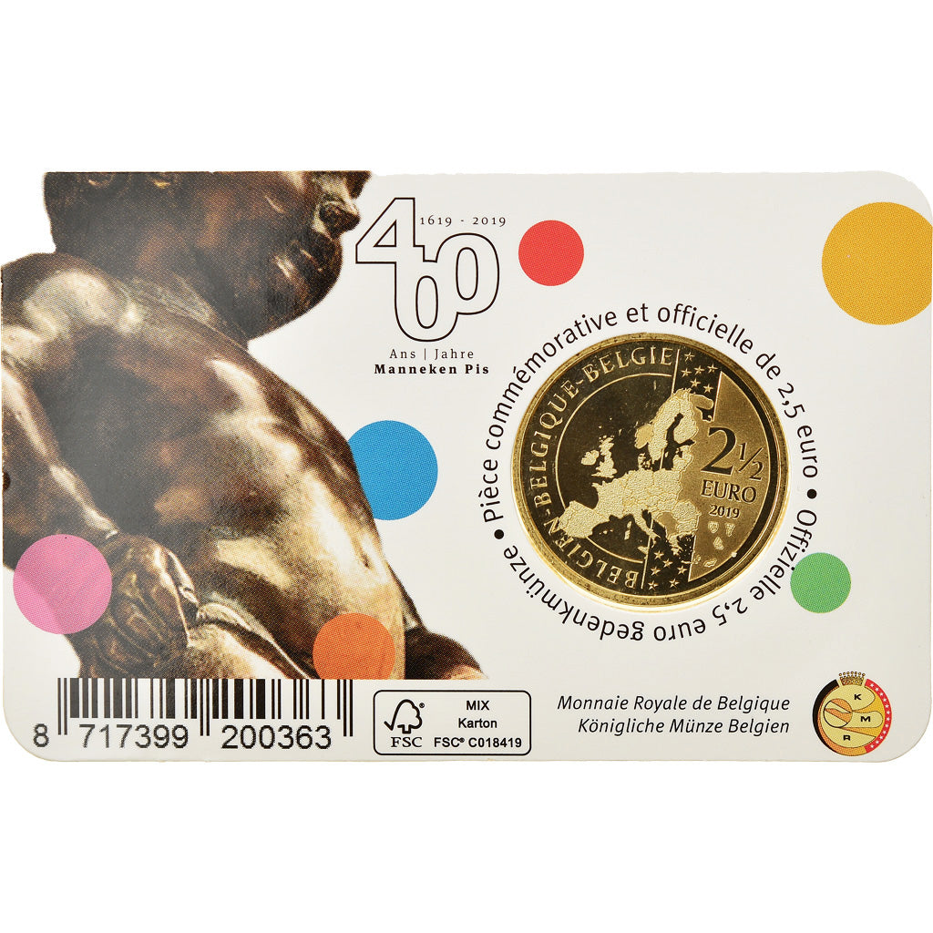 Belgium, 2-1/2 Euro, Manneken Pis, Bruxelles, 2019, Dutch Text, MS(65-70)