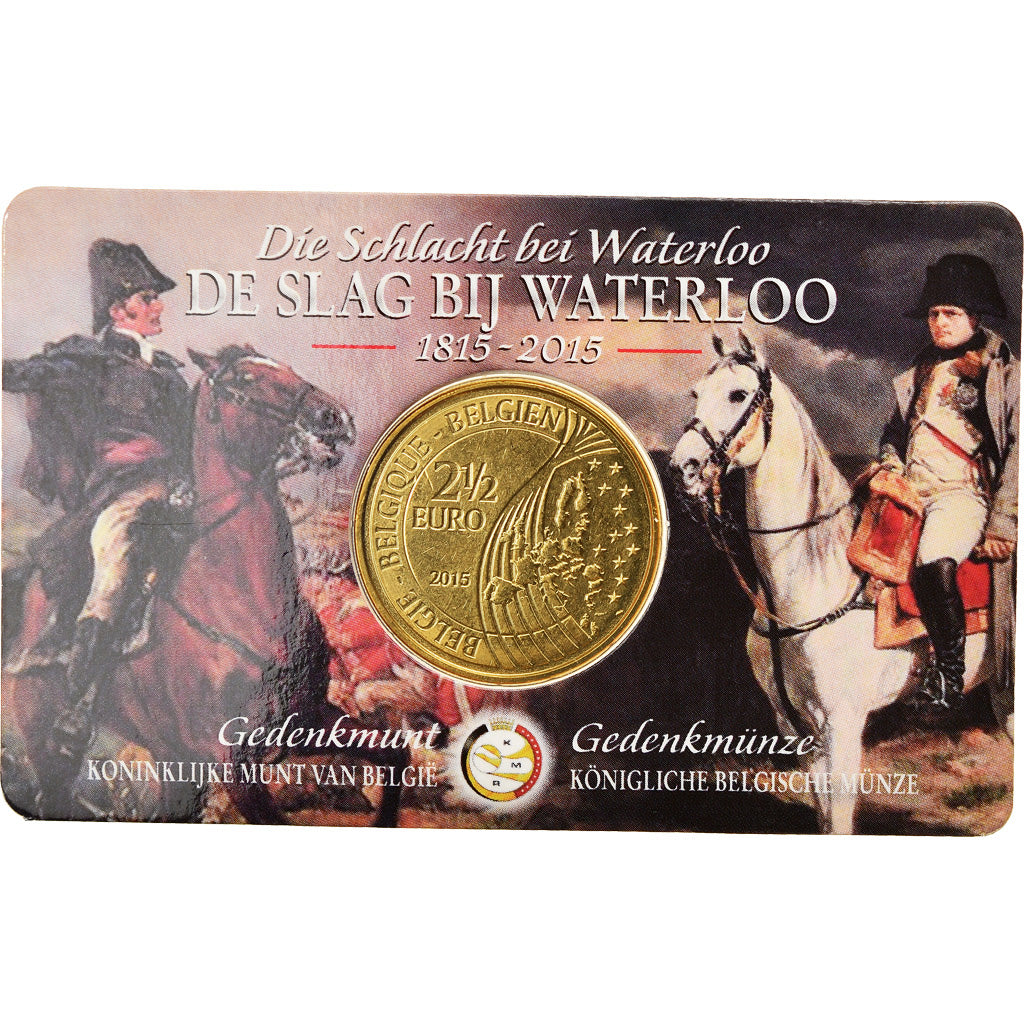 Belgium, 2-1/2 Euro, Bicentenary Battle of Waterloo, 2015, MS(65-70), Brass