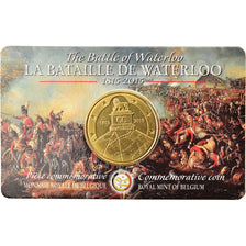 Belgia, 2-1/2 Euro, Bicentenary Battle of Waterloo, 2015, MS(65-70), Mosiądz