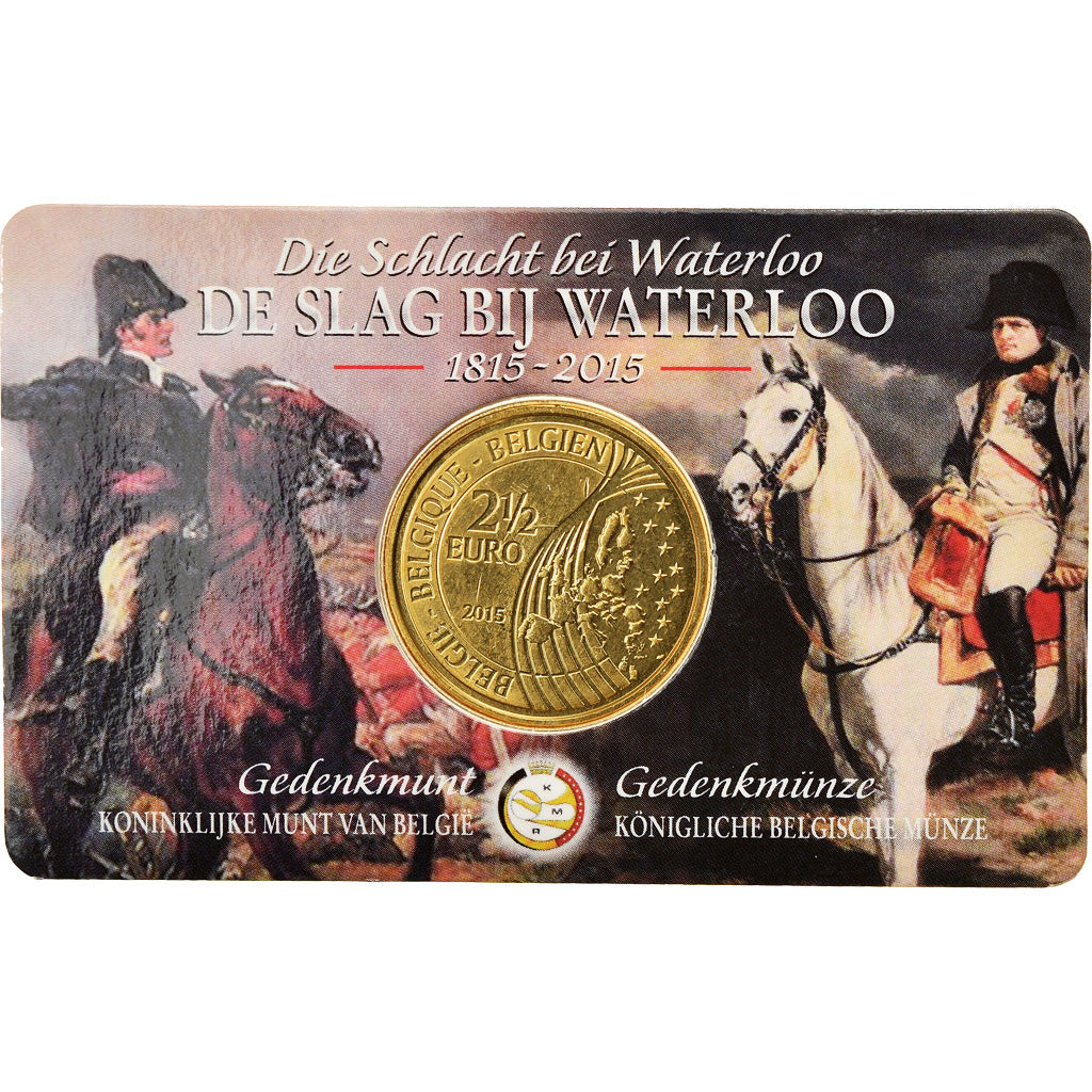 Belgium, 2-1/2 Euro, Bicentenary Battle of Waterloo, 2015, MS(65-70), Brass