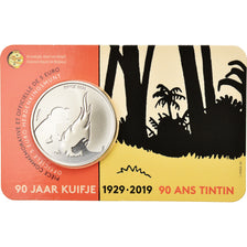 Belgium, 5 Euro, 90 Years of Tintin, 2019, MS(65-70), Silver