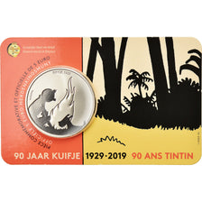 Belgium, 5 Euro, 90 Years of Tintin, 2019, MS(65-70), Silver