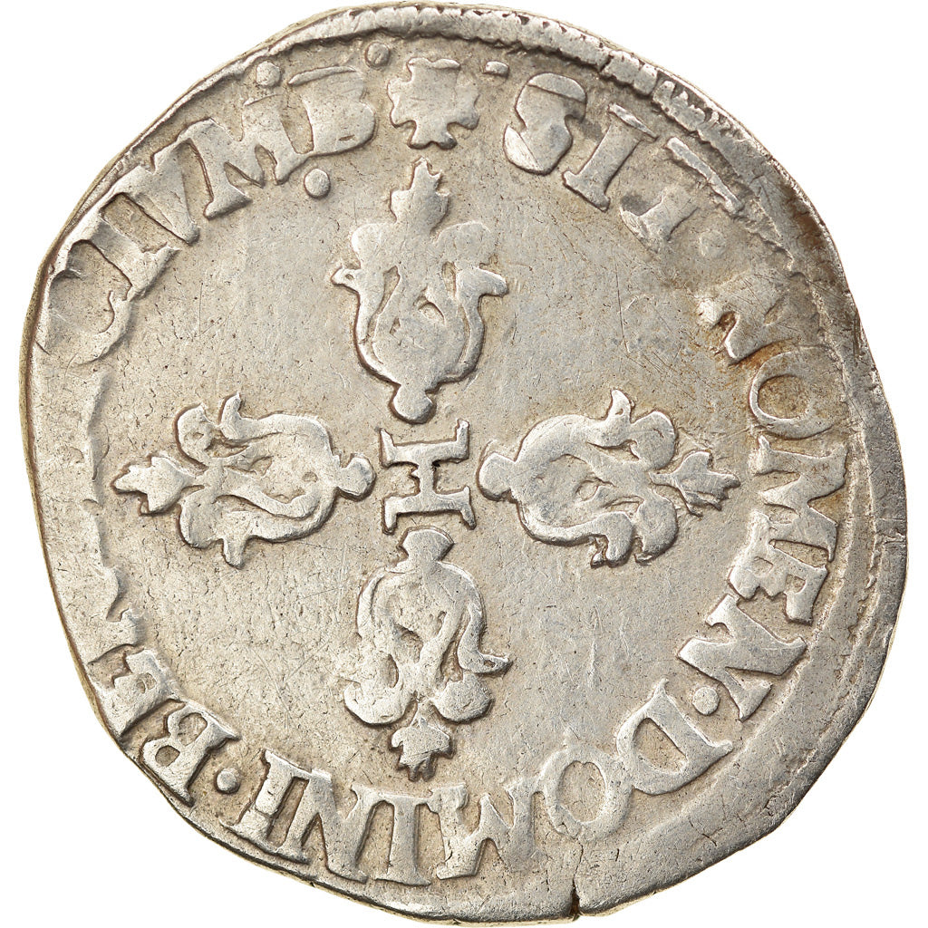 Monnaie, France, Henri IV, Demi Franc, 1593, Montpellier, Très rare, TTB