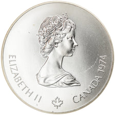 Coin, Canada, Elizabeth II, Canoeing, 5 Dollars, 1974, MS(65-70), Silver, KM:92