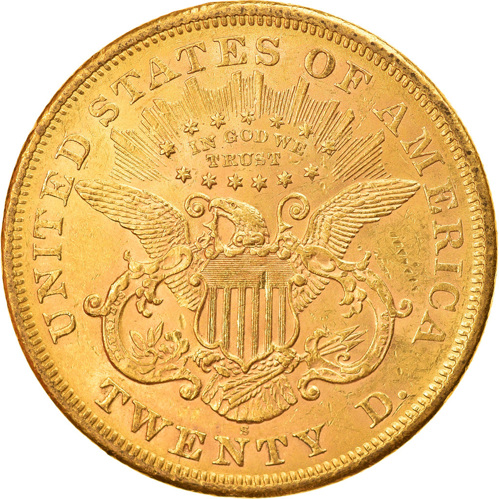 Moneta, Stati Uniti, Liberty Head, $20, Double Eagle, 1866, San Francisco, BB+