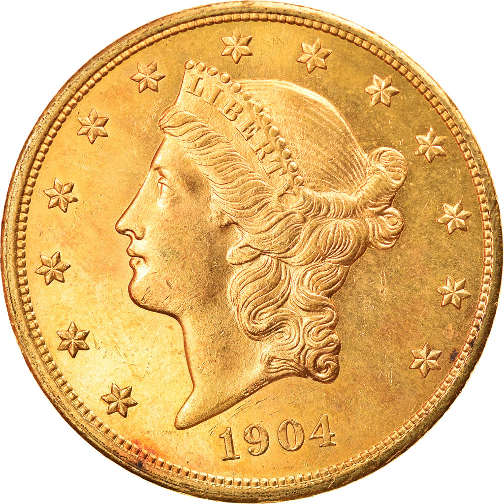 Moneta, Stati Uniti, Liberty Head, $20, 1904, Philadelphia, Prooflike, SPL, Oro
